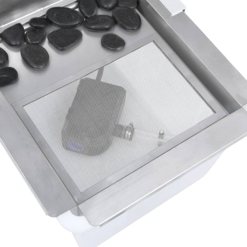 Tuinwaterval 52,4X34,2X82 Cm Roestvrij Staal Zilverkleurig