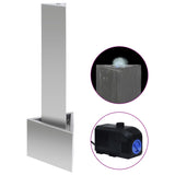 Tuinfontein 37,7X32,6X110 Cm Roestvrij Staal Zilverkleurig