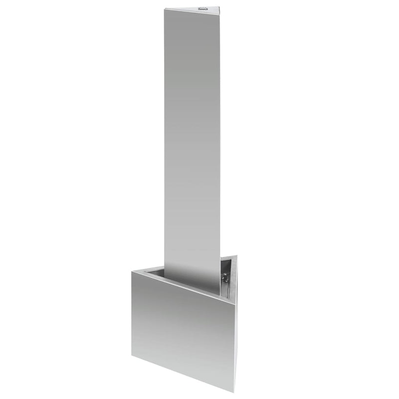 Tuinfontein 37,7X32,6X110 Cm Roestvrij Staal Zilverkleurig