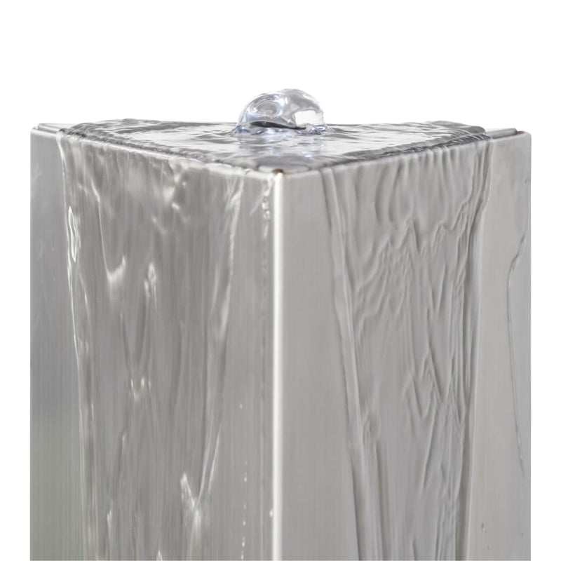 Tuinfontein 37,7X32,6X110 Cm Roestvrij Staal Zilverkleurig