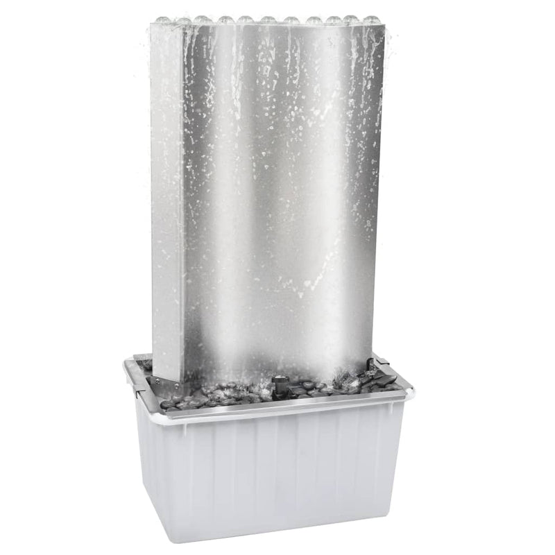 Tuinfontein 60,2X37X122,1 Cm Roestvrij Staal Zilverkleurig