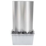 Tuinfontein 60,2X37X122,1 Cm Roestvrij Staal Zilverkleurig