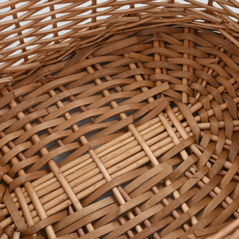 Houtmand Met Handvatten Natuurlijk Wilgenhout
