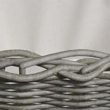 Houtmand Met Handvatten 59X42X28 Cm Wilgenhout Grijs