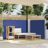 Windscherm Uittrekbaar 100X600 Cm Blauw