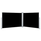 Windscherm Uittrekbaar 100X1000 Cm Zwart Wit
