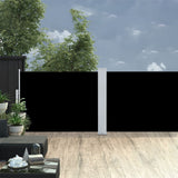 Windscherm Uittrekbaar 100X1000 Cm Zwart Wit