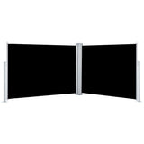 Windscherm Uittrekbaar 120X1000 Cm Zwart