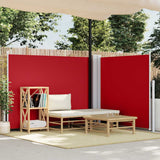Windscherm Uittrekbaar 120X1000 Cm Rood