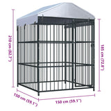 Hondenkennel Voor Buiten Met Dak 150X150X200 Cm