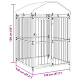 Hondenkennel Voor Buiten Met Dak 120X120X150 Cm