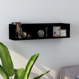 Cd-Wandschap 75X18X18 Cm Bewerkt Hout Kleurig