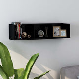Cd-Wandschap 75X18X18 Cm Bewerkt Hout Kleurig
