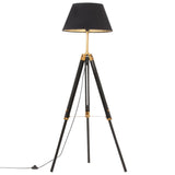 Vloerlamp Driepoot 141 Cm Massief Teakhout Kleurig