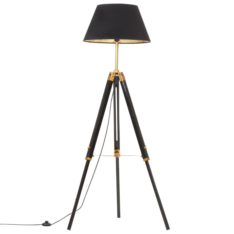 Vloerlamp Driepoot 141 Cm Massief Teakhout Kleurig