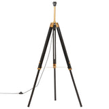 Vloerlamp Driepoot 141 Cm Massief Teakhout Kleurig