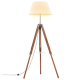 Vloerlamp Driepoot 141 Cm Massief Teakhout Kleurig
