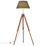 Vloerlamp Driepoot 141 Cm Massief Teakhout Kleurig