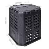 Compostbak 68,9X68,9X83,9 Cm Zwart