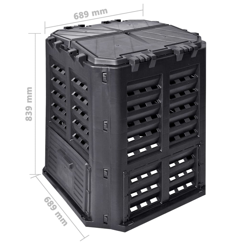 Compostbak 68,9X68,9X83,9 Cm Zwart