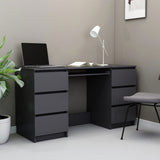 Bureau 140X50X77 Cm Bewerkt Hout Artisanaal Eikenkleur
