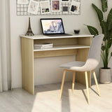 Bureau 90X50X74 Cm Bewerkt Hout Kleur