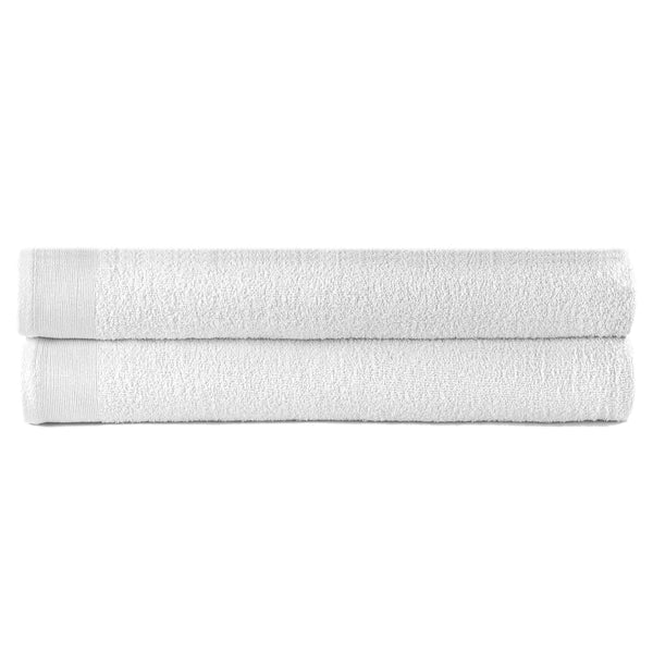 2-Delige Douchehanddoekenset 450 G/M² 70X140 Cm Katoen Wit