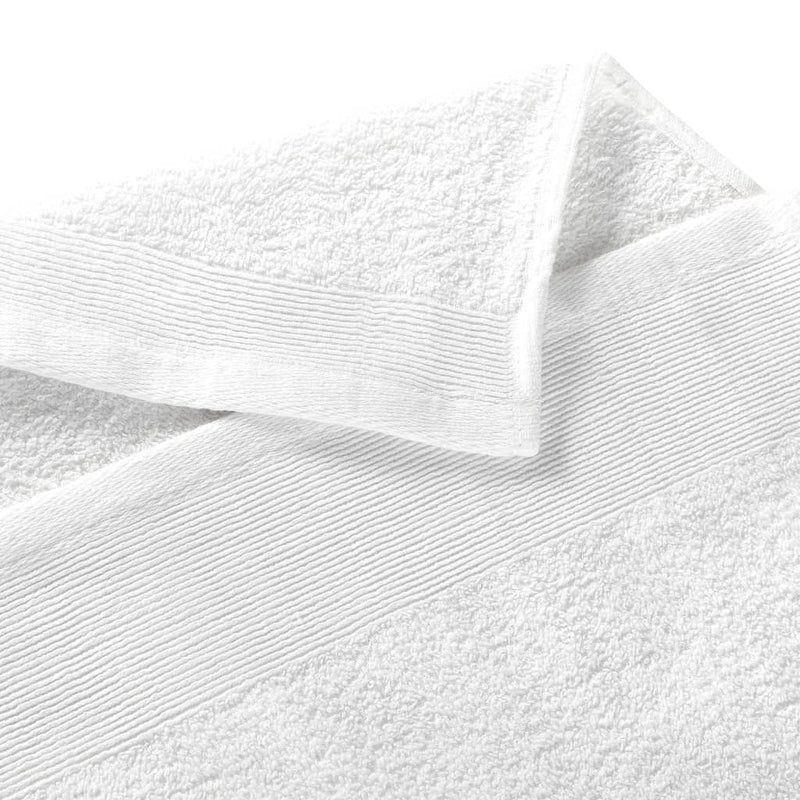 2-Delige Douchehanddoekenset 450 G/M² 70X140 Cm Katoen Wit