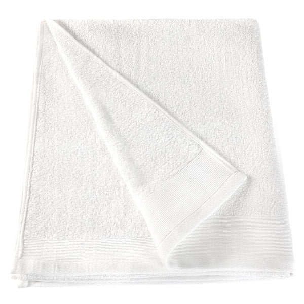 2-Delige Badhanddoekenset 450 G/M² 100X150 Cm Katoen Wit