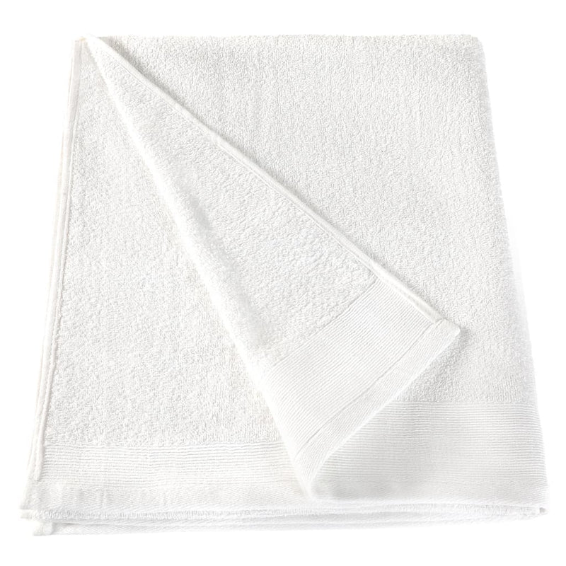 2-Delige Badhanddoekenset 450 G/M² 100X150 Cm Katoen Wit