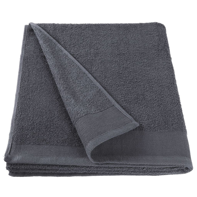Handdoeken 2 St 450 G/M² 50X100 Cm Katoen Antraciet