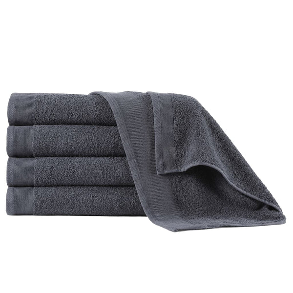 Douchehanddoeken 5 St 450 G/M² 70X140 Cm Katoen Antraciet