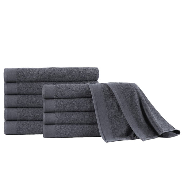 Saunahanddoeken 5 St 450 G/M² 80X200 Cm Katoen Antraciet