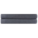 2-Delige Saunahanddoekenset 450 G/M² 80X200 Cm Katoen Antraciet