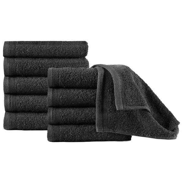 Gastendoekjes 10 St 450 G/M² 30X50 Cm Katoen Zwart