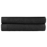 2-Delige Badhanddoekenset 450 G/M² 100X150 Cm Katoen Zwart