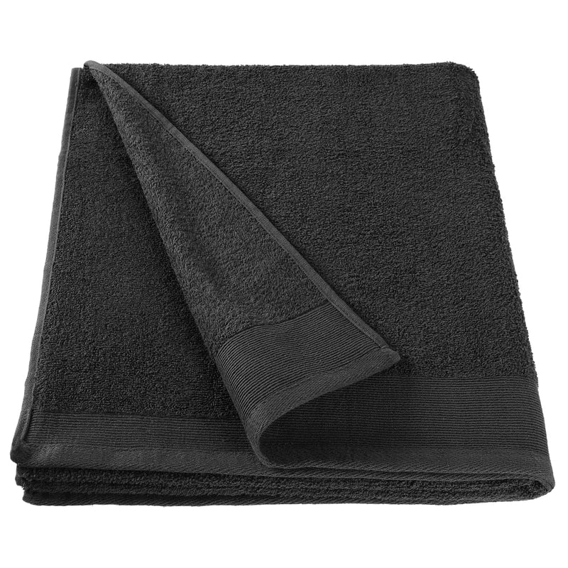 2-Delige Badhanddoekenset 450 G/M² 100X150 Cm Katoen Zwart