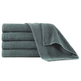 Handdoeken 5 St 450 G/M² 50X100 Cm Katoen Groen
