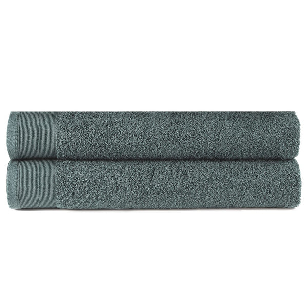 Douchehanddoeken 2 St 450 G/M² 70X140 Cm Katoen Groen