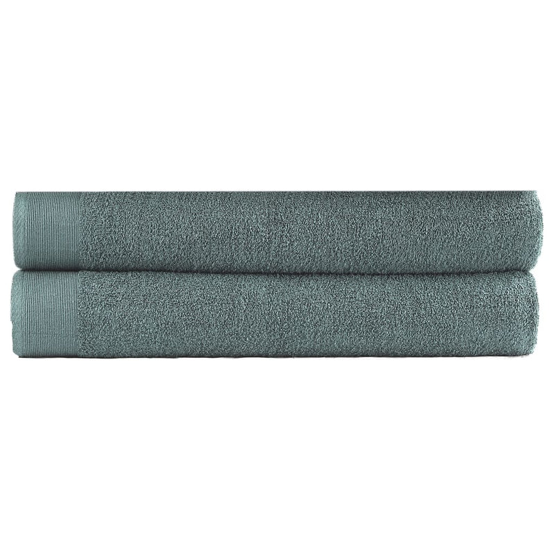 2-Delige Badhanddoekenset 450 G/M² 100X150 Cm Katoen Groen