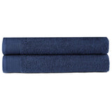 Handdoeken 2 St 450 G/M² 50X100 Cm Katoen Marineblauw