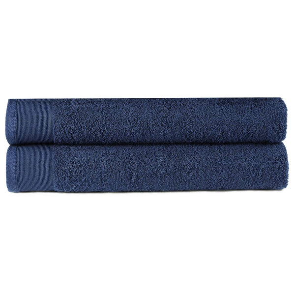 Handdoeken 2 St 450 G/M² 50X100 Cm Katoen Marineblauw