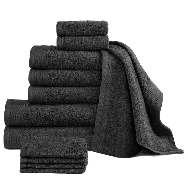 12-Delige Doekenset 450 G/M² Katoen Zwart