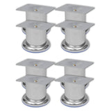 Bankpoten Rond Chroom 4 St