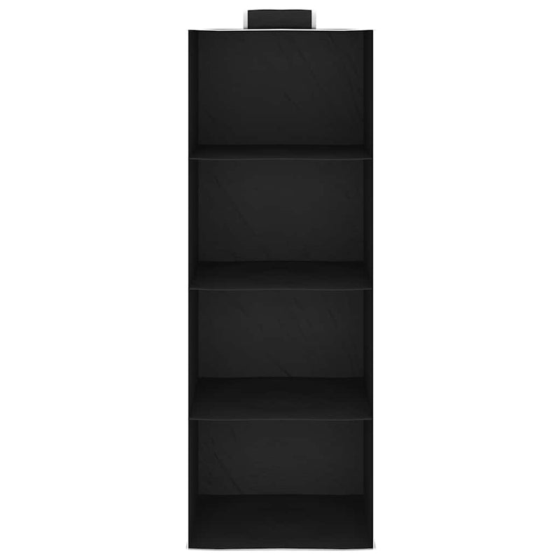 Kledingorganisers Hangend Met 4 Schappen Stof Zwart