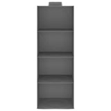 Kledingorganisers Hangend Met 4 Schappen Stof Grijs