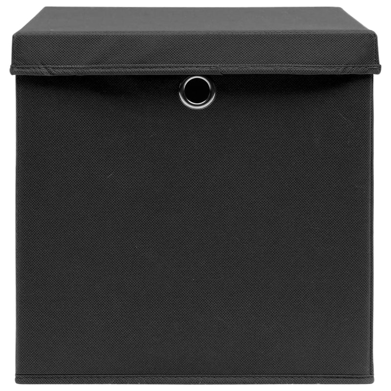 Opbergboxen Met Deksel 32X32X32 Cm Stof Zwart