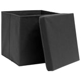 Opbergboxen Met Deksel 32X32X32 Cm Stof Zwart
