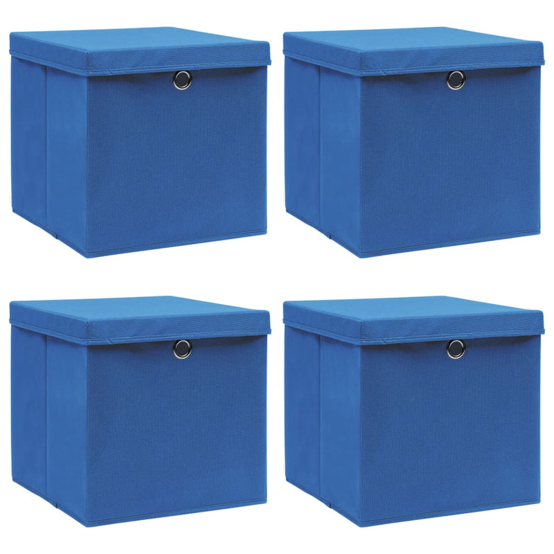 Opbergboxen Met Deksel 32X32X32 Cm Stof Zwart