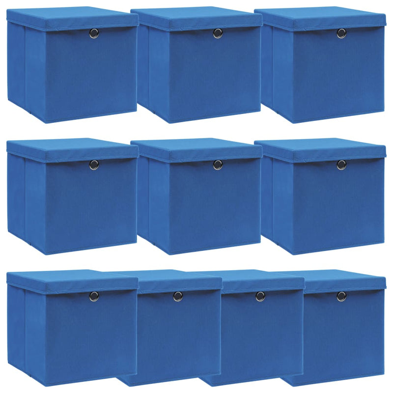 Opbergboxen Met Deksel 32X32X32 Cm Stof Zwart